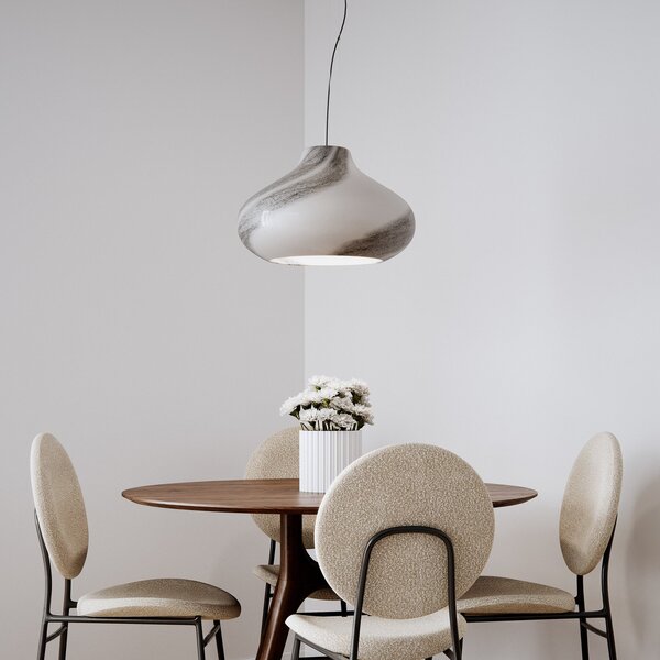Lampa Wisząca By Rydéns, Mira, ściemnialny, biały, salon, szkło