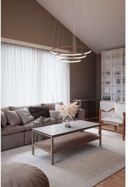 Lampa Wisząca By Rydéns, Trione, drewniany, salon, drewno, nowoczesny