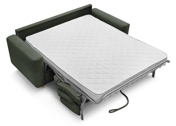 Zielona rozkładana sofa do spania 220 cm Cocoone – Bobochic Paris