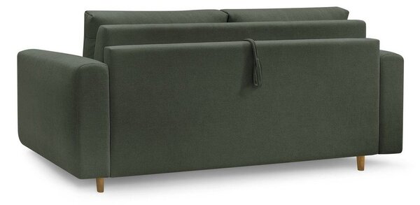 Zielona rozkładana sofa do spania 220 cm Cocoone – Bobochic Paris