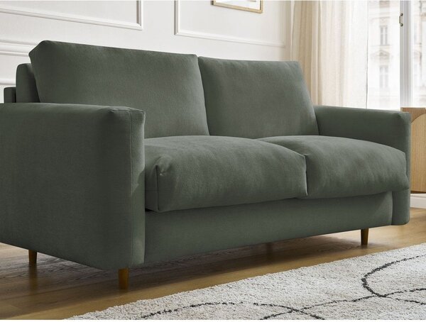 Zielona rozkładana sofa do spania 220 cm Cocoone – Bobochic Paris