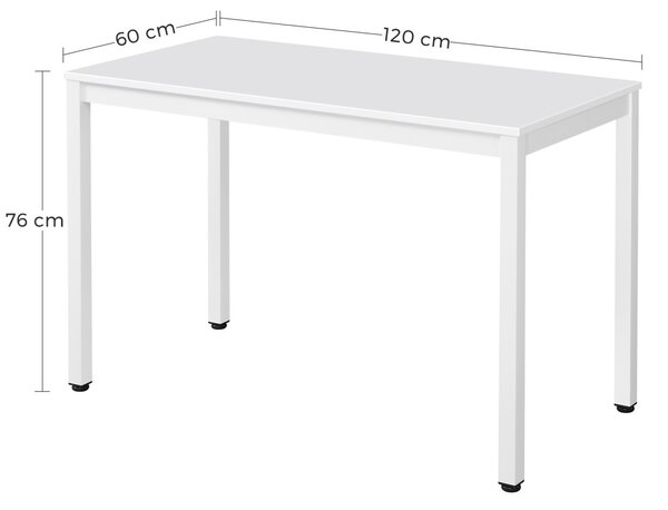 Biały stół jadalniany z białym blatem TESSA 120x60 cm