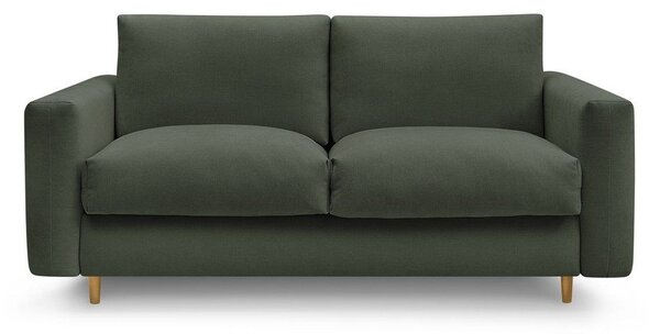 Zielona rozkładana sofa do spania 220 cm Cocoone – Bobochic Paris