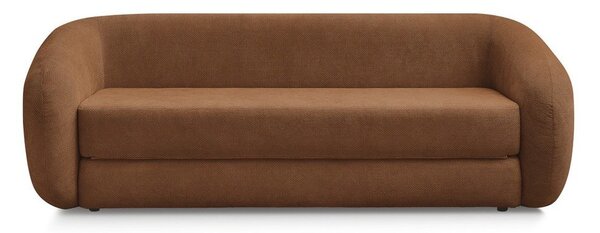 Pomarańczowa rozkładana sofa z tkaniny szenilowej 228 cm Neyo – Bobochic Paris