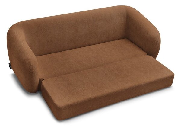 Pomarańczowa rozkładana sofa z tkaniny szenilowej 228 cm Neyo – Bobochic Paris