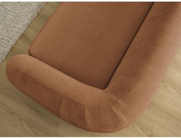 Pomarańczowa rozkładana sofa z tkaniny szenilowej 228 cm Neyo – Bobochic Paris
