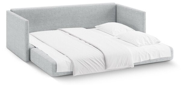 Jasnoszara rozkładana sofa z tkaniny szenilowej 209 cm Shannon – Cosmopolitan Design