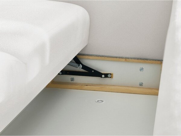 Biała rozkładana sofa ze schowkiem 265 cm Ezechiel – Bobochic Paris