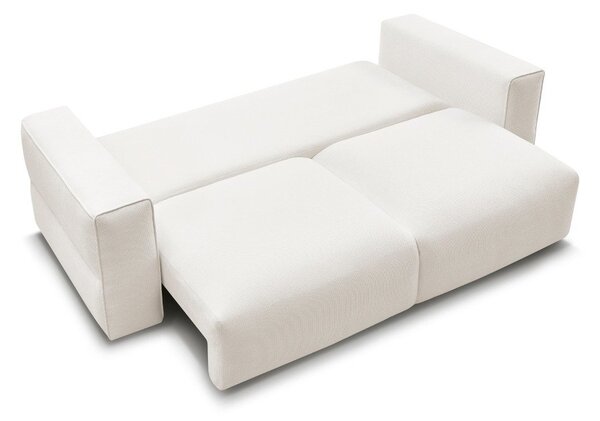 Biała rozkładana sofa ze schowkiem 265 cm Ezechiel – Bobochic Paris
