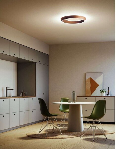 Lampa Sufitowa Lodes, ściemnialny, antyczny mosiądz, sypialnia, aluminium