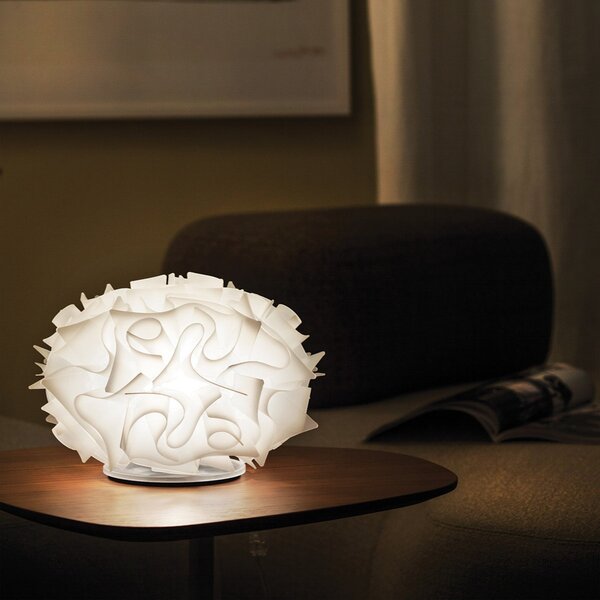 Lampa Stołowa Slamp, VELI, biały, salon, tworzywo sztuczne, design