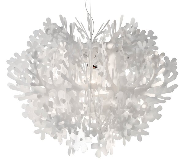 Lampa Wisząca Slamp, FIORELLA, ściemnialny, biały, salon, tworzywo sztuczne, design