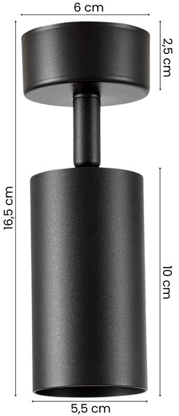 NOWOCZESNA LAMPA SCIENNA KINKIET CZARNY NEO W1