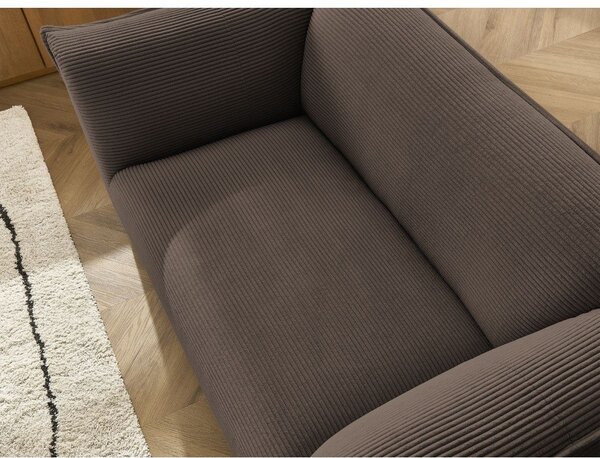 Brązowa sztruksowa sofa 170 cm Giorgia – Bobochic Paris