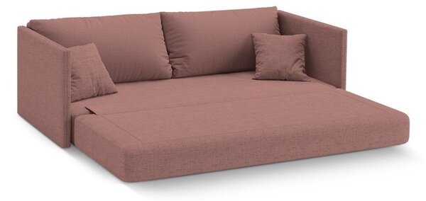 Różowa rozkładana sofa z tkaniny szenilowej 209 cm Shannon – Cosmopolitan Design