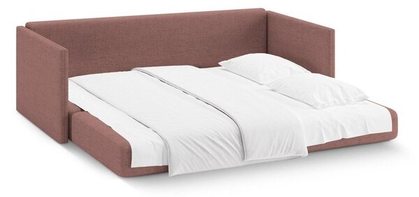 Różowa rozkładana sofa z tkaniny szenilowej 209 cm Shannon – Cosmopolitan Design