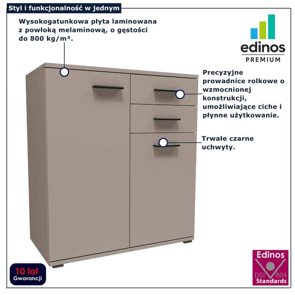 Kaszmirowa komoda z 2 szufladami L9-N28
