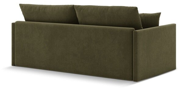 Zielona aksamitna rozkładana sofa 209 cm Shannon – Cosmopolitan Design