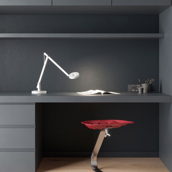 Lampa Stołowa Rotaliana, String T1 Mini DTW, ściemnialny, biały, gabinet | pracownia, metal, design