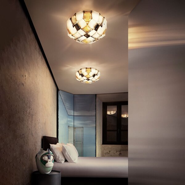 Lampa Sufitowa Slamp, Mida, ściemnialny, beżowy, salon, tworzywo sztuczne, design