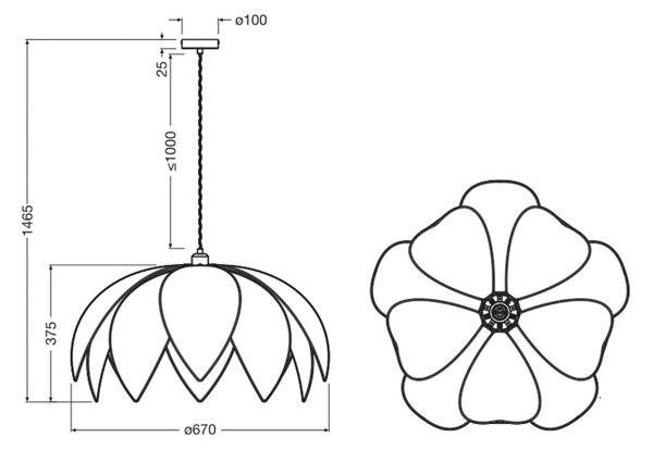 OSRAM Lampa wisząca Decor Rattan Lotus, możliwość ściemniania, kremowy / amber, salon / jadalnia, drewno, śródziemnomorski