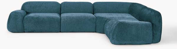 Narożna sofa modułowa Teddy-Bouclé Wolke (4-osobowa)
