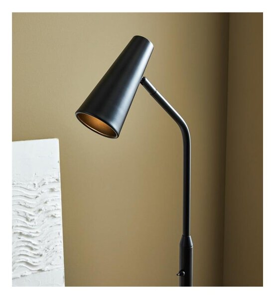 Czarna lampa stojąca Markslöjd Crest, wys. 145 cm