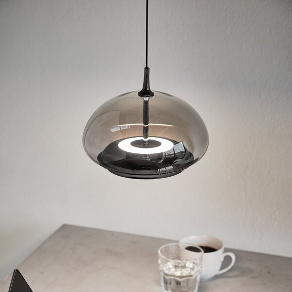 Lampa Wisząca LOOM DESIGN, Avalon, ściemnialny, czarny, salon, szkło, nowoczesny