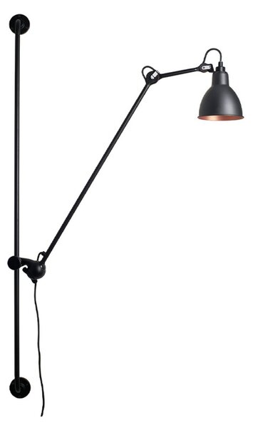 Lampa Ścienna Lampe Gras, 214 Round, czarny, salon, metal, design