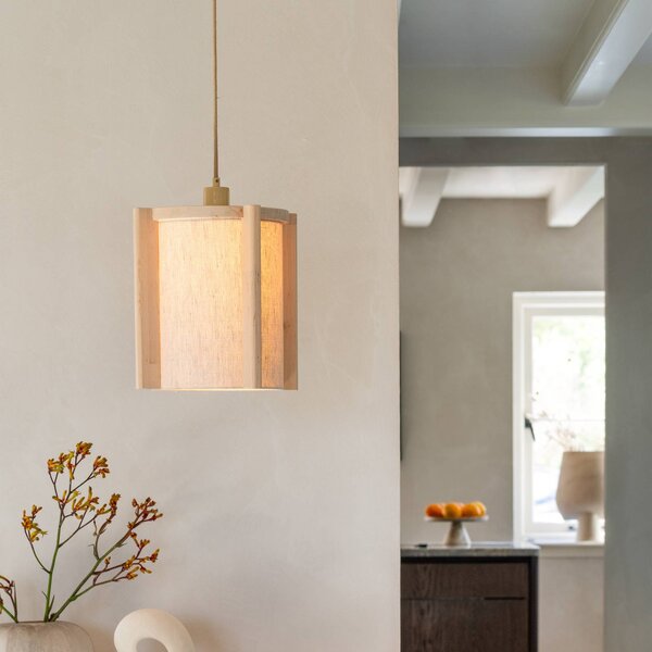Good & Mojo Lampa wisząca Corsica, jasne drewno, salon / jadalnia, drewno, skandynawski