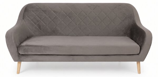 Szara 3-osobowa sofa CORANTI VELVET