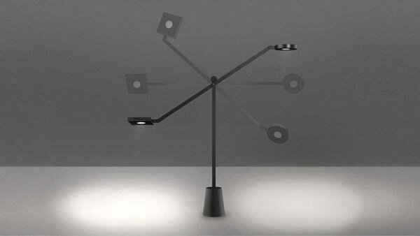 Lampa Stołowa Artemide, czarny, salon, aluminium