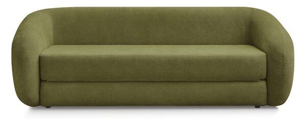 Zielona rozkładana sofa z tkaniny szenilowej 228 cm Neyo – Bobochic Paris