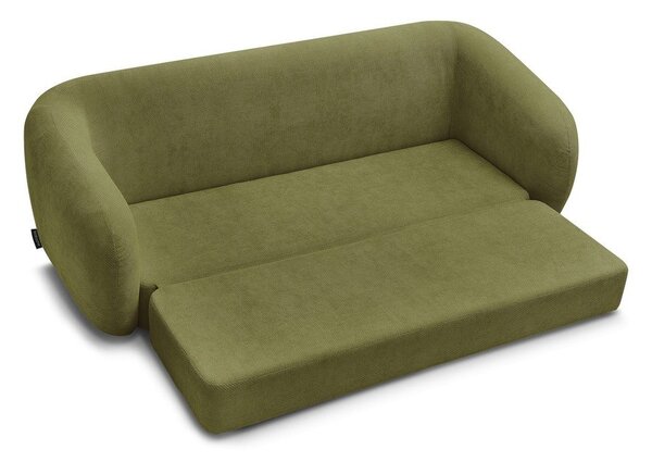 Zielona rozkładana sofa z tkaniny szenilowej 228 cm Neyo – Bobochic Paris