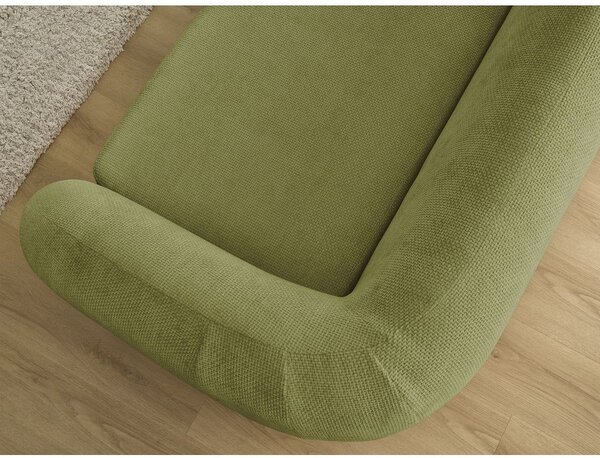 Zielona rozkładana sofa z tkaniny szenilowej 228 cm Neyo – Bobochic Paris