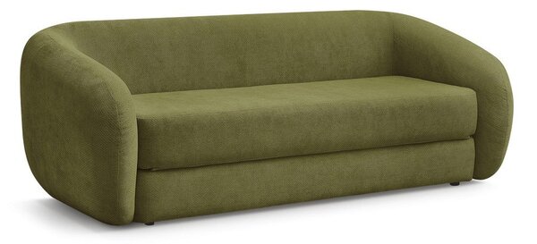 Zielona rozkładana sofa z tkaniny szenilowej 228 cm Neyo – Bobochic Paris