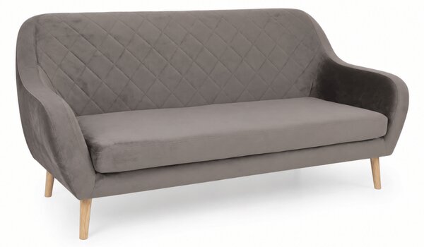 Szara 3-osobowa sofa CORANTI VELVET