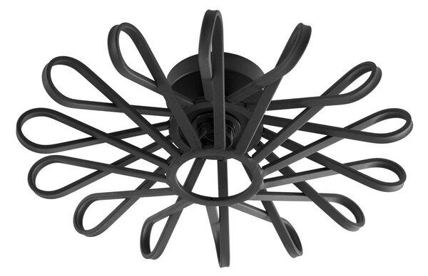 Lampa Sufitowa Lindby, Kaelen, ściemnialny, czarny, salon, metal