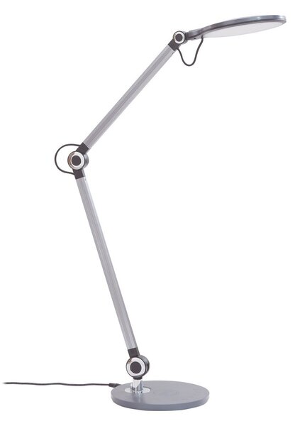 Lampa Stołowa Lindby, Nyxaris, ściemnialny, szary, gabinet | pracownia, tworzywo sztuczne, nowoczesny