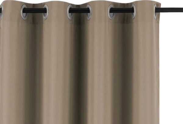 Zasłona ogrodowa GARDIO EASY wodoodporna 150x220 cm, jasnobrązowa Zawieszanie: Metalowe pierścienie