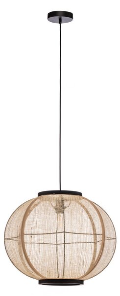 Lampa Wisząca Lindby, Aurinil, ściemnialny, drewniany, salon, tkanina | tekstylia, dworkowy | rustykalny