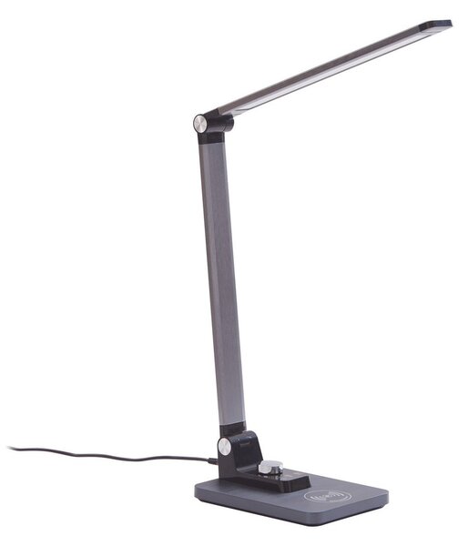 Lampa Stołowa Lindby, Valtaris, ściemnialny, metaliczny, gabinet | pracownia, tworzywo sztuczne, nowoczesny