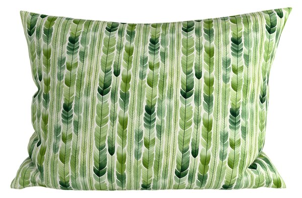 Poliestrowo-bawełniana poszewka na poduszkę GREEN TREES POLY 70x90 cm, zielona