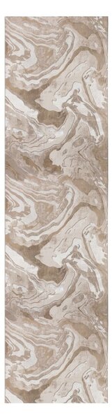 Beżowy chodnik 60x230 cm Marbled – Flair Rugs