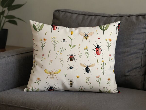 Polibawełniana poszewka na poduszkę INSECTA POLY 50x70 cm, kolorowa