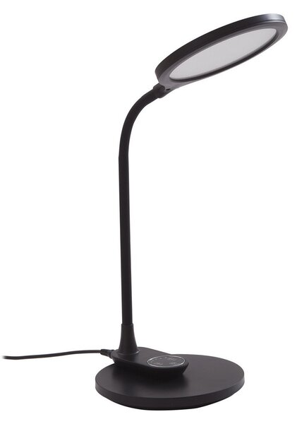 Lampa Stołowa Lindby, Valtaria, ściemnialny, czarny, gabinet | pracownia, tworzywo sztuczne, nowoczesny