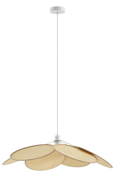 Lampa Wisząca Lindby, Astraia, ściemnialny, beżowy, salon, tkanina | tekstylia
