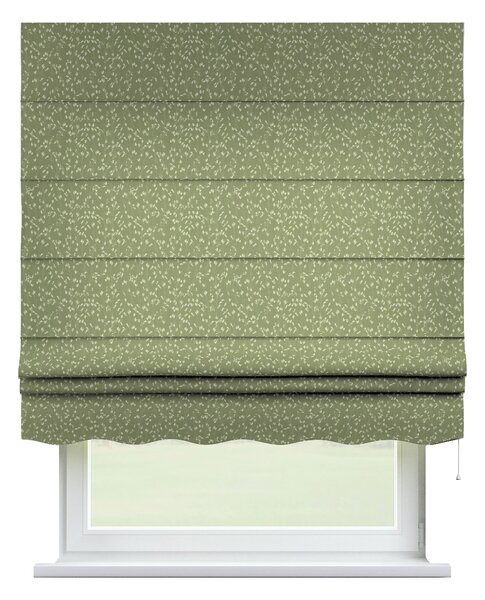 Roleta rzymska Florencja kolor zielony tkanina wzorzysta