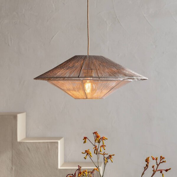 Good & Mojo Lampa wisząca Lumbini, aluminiowy / szary / cynkowy, salon / jadalnia, papier / lunolit / lunopal, skandynawski