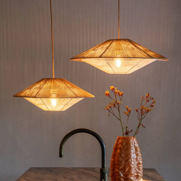 Good & Mojo Lampa wisząca Lumbini, brązowy / rdzawy, salon / jadalnia, papier / lunolit / lunopal, skandynawski